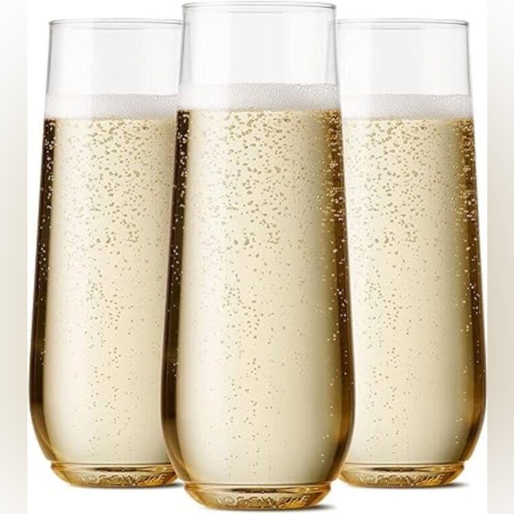 Tossware 9oz Stemless Champagne Tritan™ Copolyester Glass box of 12